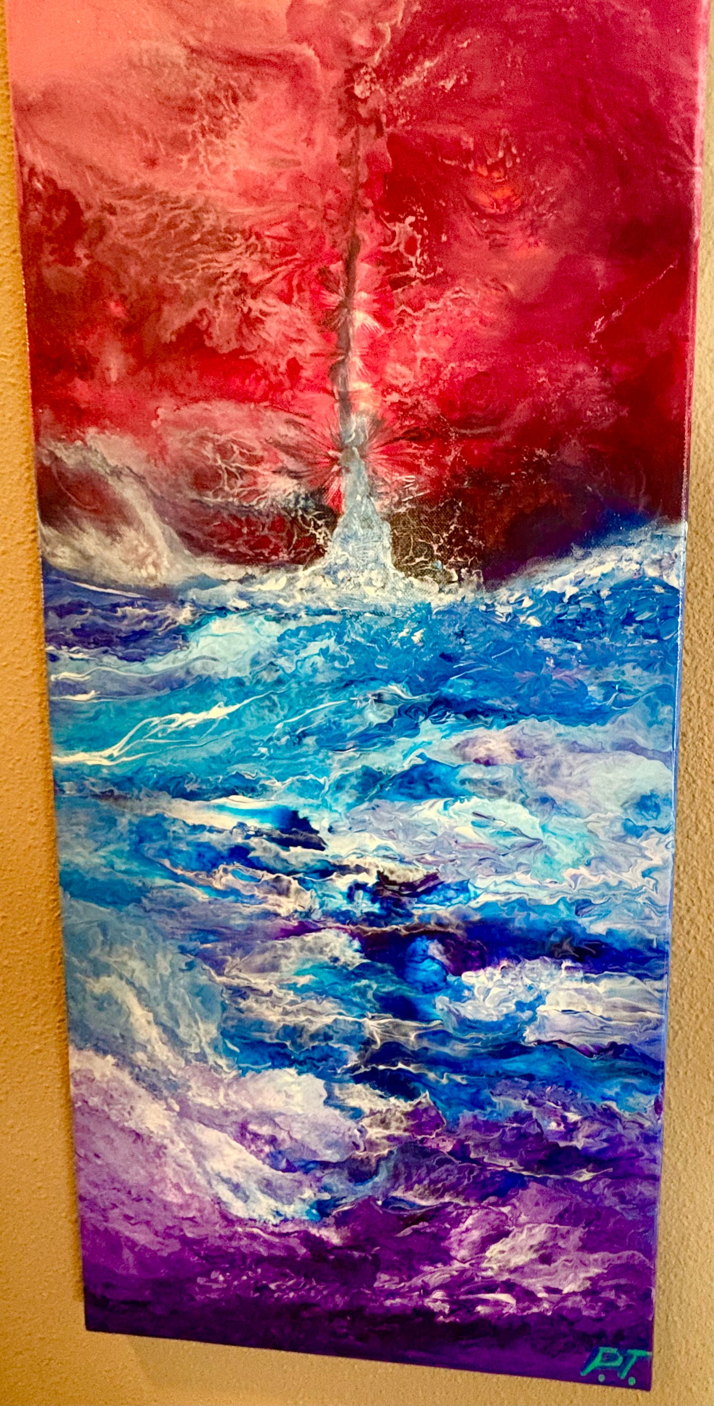 Spouting From The Depths At Sunset - 12 x 48