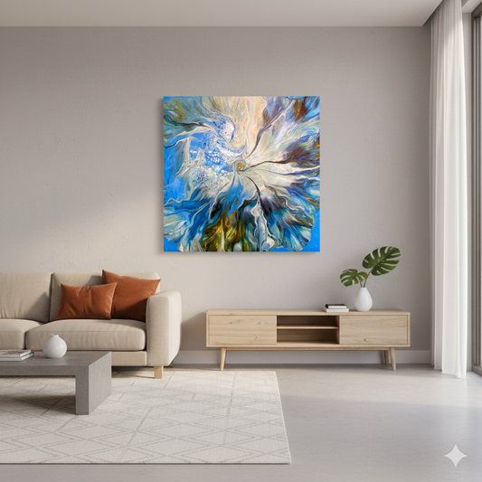 Print - Oceanic Heart (Canvas Print 30 x 30)