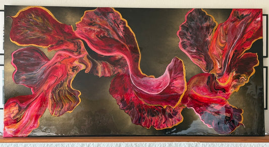 Nature's Crimson Tapestry- 24 x 48
